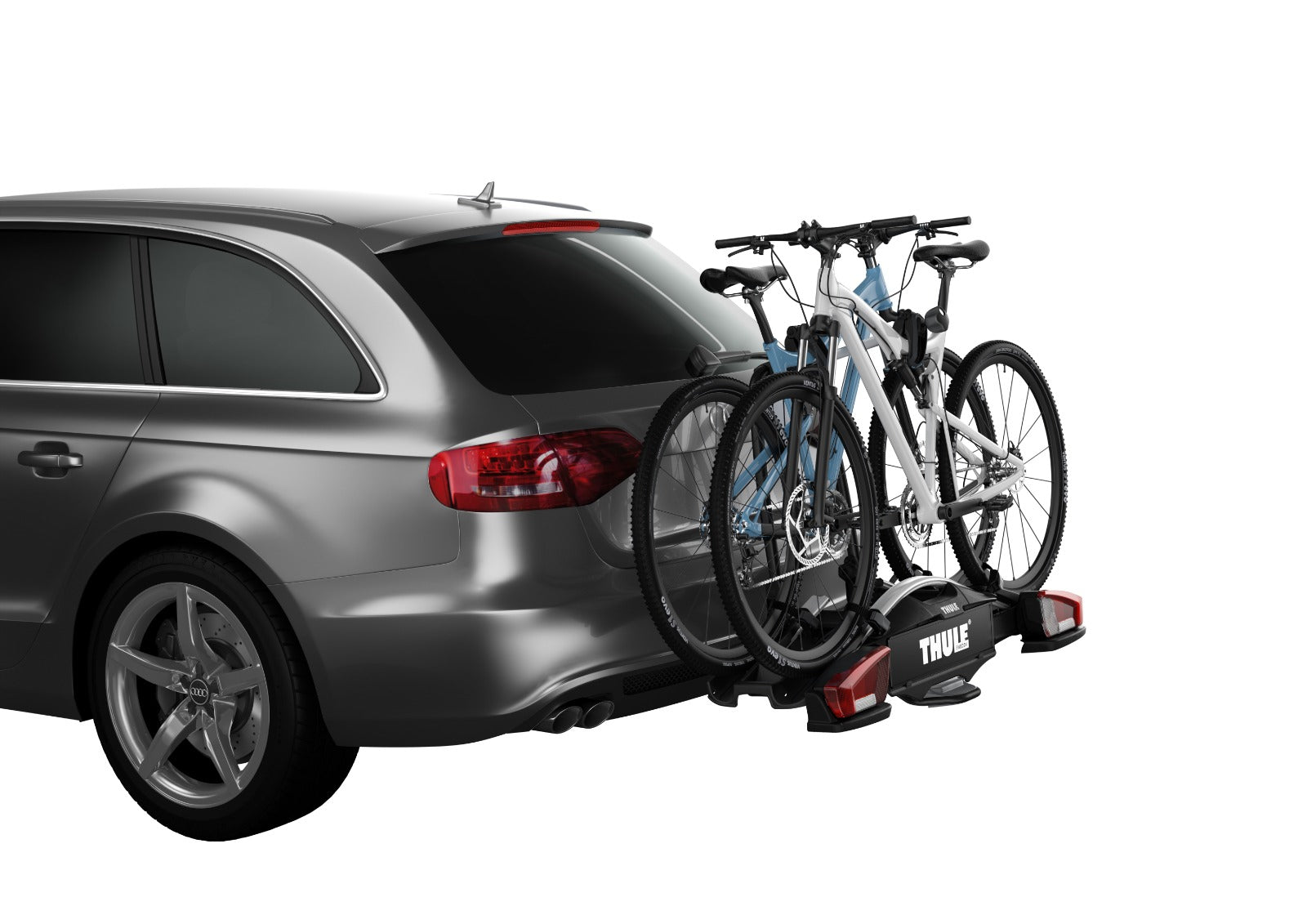 , Thule VeloCompact 13-pin Soporte para 2 bicicletas de bola de remolque tipo plataforma con 13 clavijas aluminio/negro, THULE, BIKEHOUSE, PORTABICICLETAS