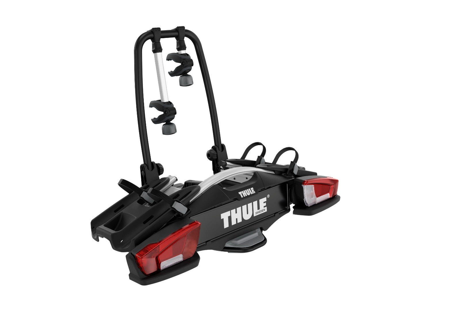 , Thule VeloCompact 13-pin Soporte para 2 bicicletas de bola de remolque tipo plataforma con 13 clavijas aluminio/negro, THULE, BIKEHOUSE, PORTABICICLETAS