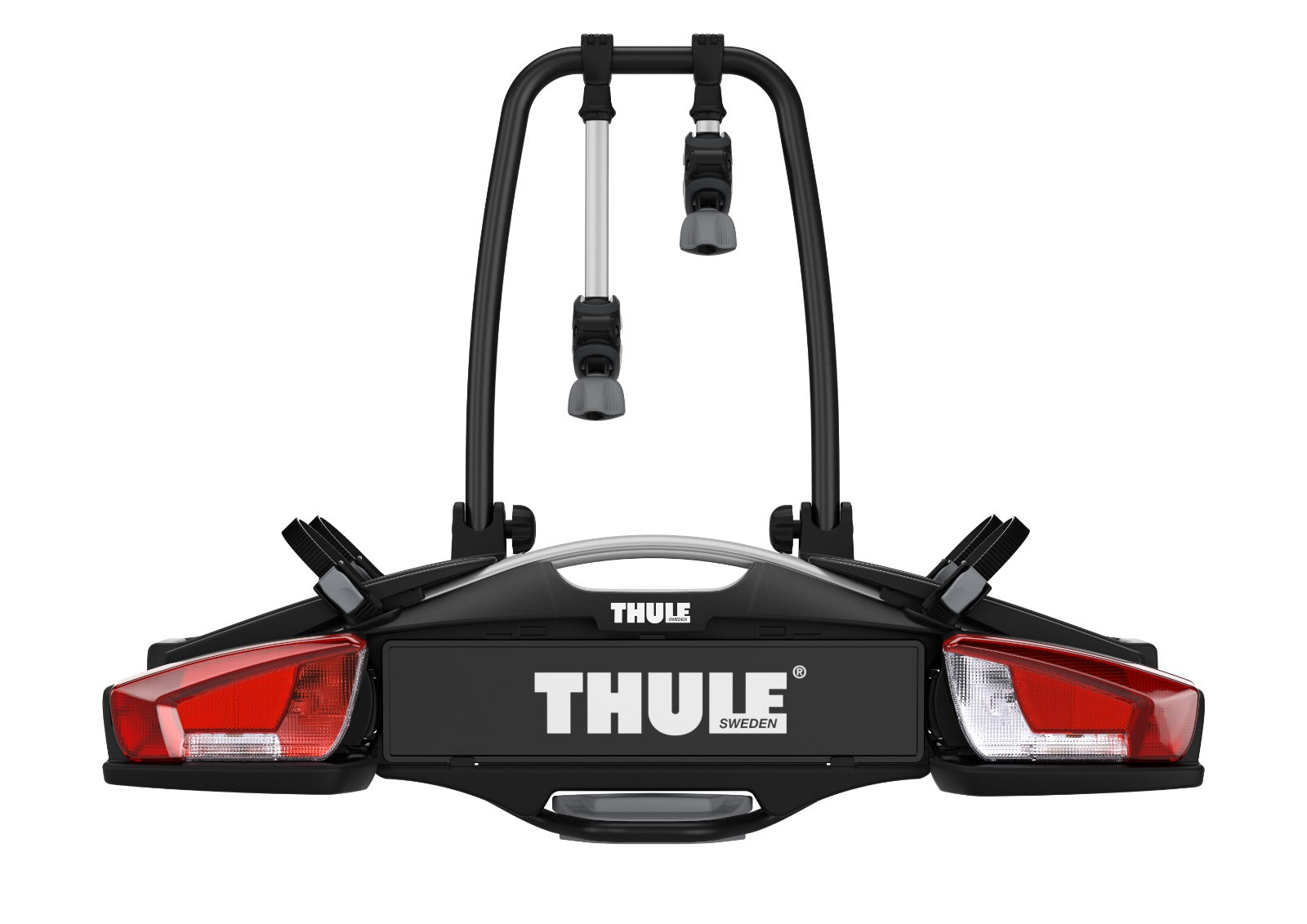 , Thule VeloCompact 13-pin Soporte para 2 bicicletas de bola de remolque tipo plataforma con 13 clavijas aluminio/negro, THULE, BIKEHOUSE, PORTABICICLETAS