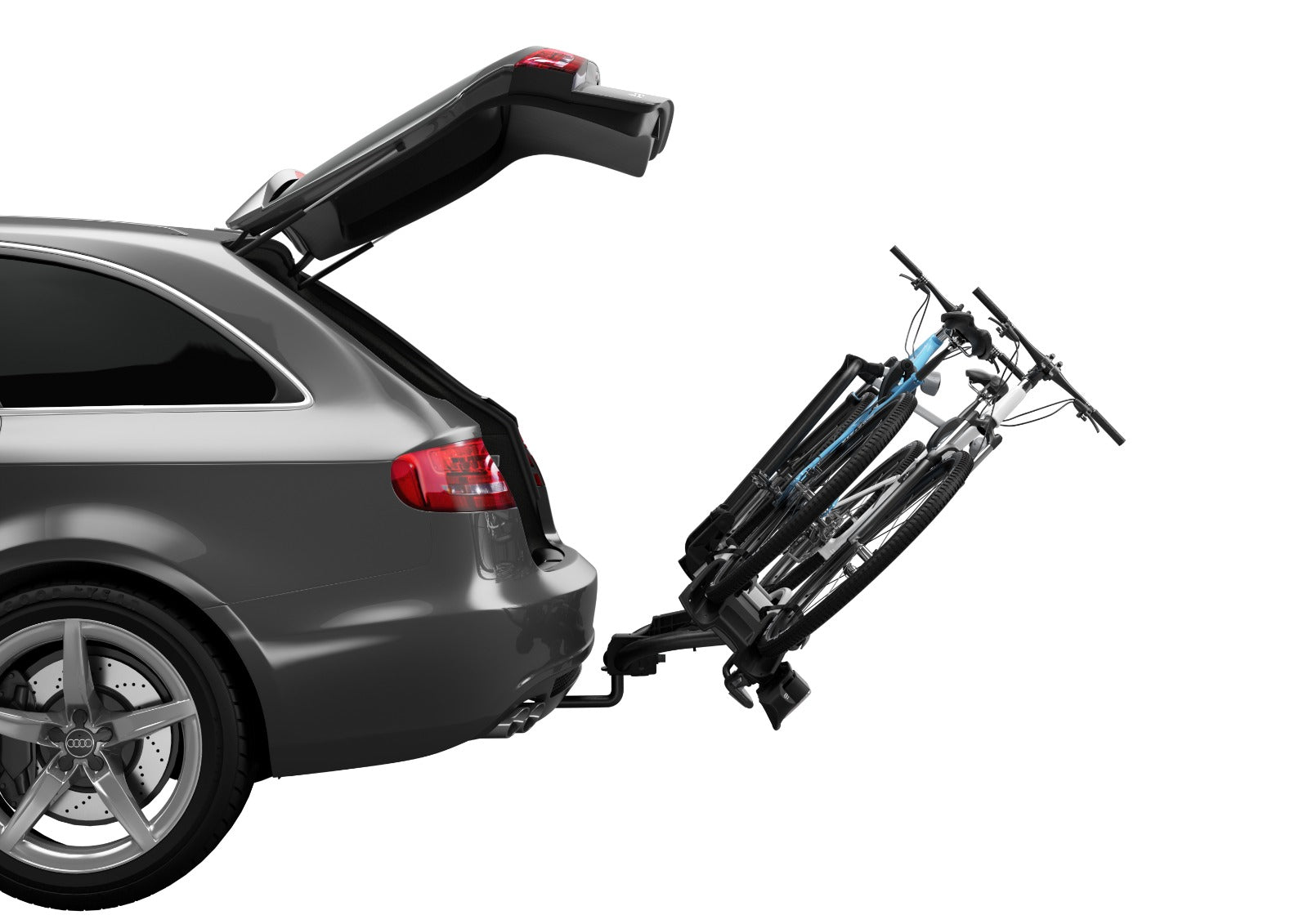 , Thule VeloCompact 13-pin Soporte para 2 bicicletas de bola de remolque tipo plataforma con 13 clavijas aluminio/negro, THULE, BIKEHOUSE, PORTABICICLETAS